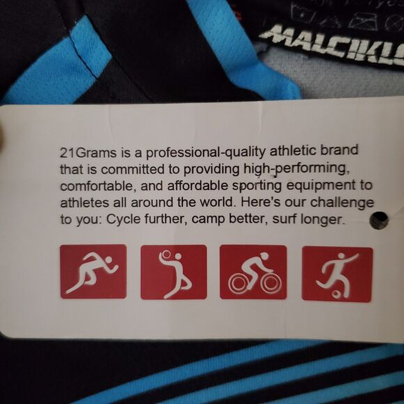 21 Grams Cycling Jersey 3XL Malciklo Black & Blue NWT NEW - Picture 3 of 11